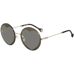 Carolina Herrera Round Heart Shape Sunglasses Gold Bick